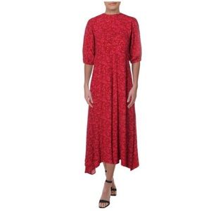 FREE PEOPLE Maxi Jessie Printed Pleated Dress.